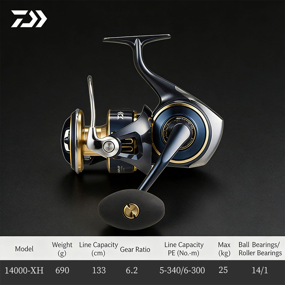 Daiwa Reel Bg - Carretel giratório original DAIWA 2025 SALTIGA